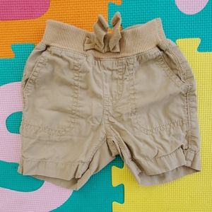 Tea Collection khaki shorts, size 6-12 months